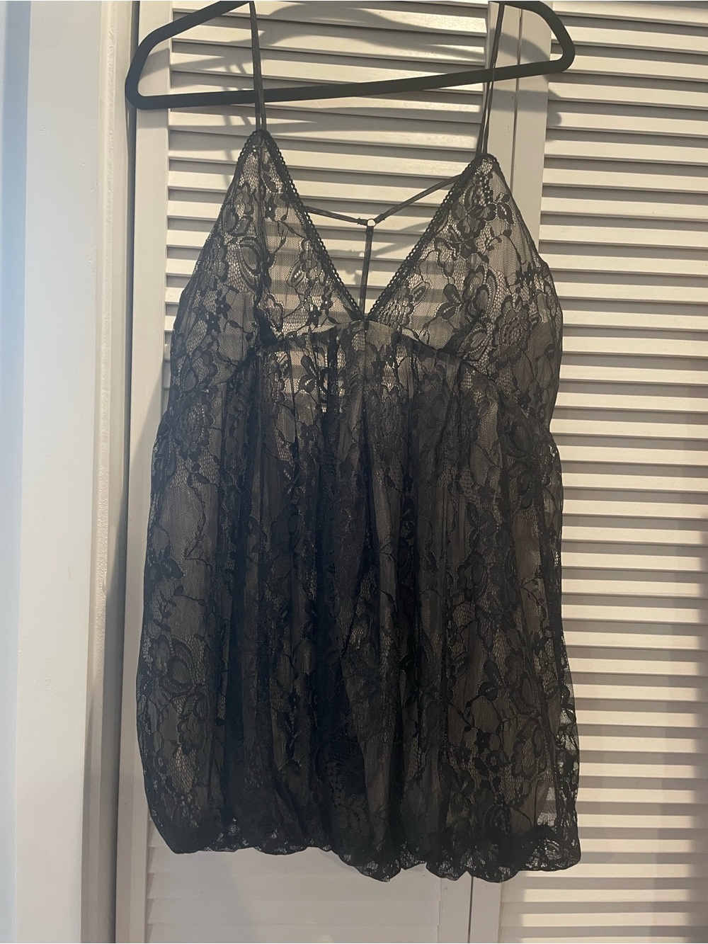 Anthropologie Black Lace Slip Tank